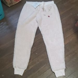 Super soft fuzzy Rudolph pj pants